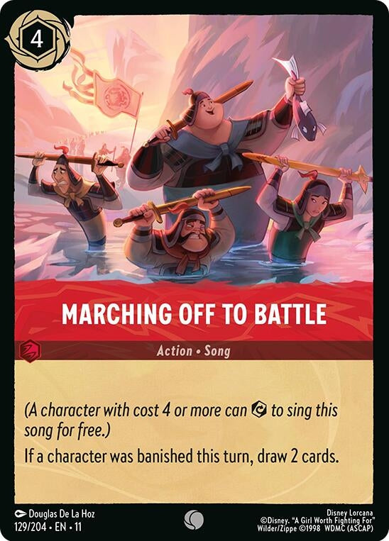 Image for Marching Off to Battle (129/204) (Winterspell) - Disney Lorcana