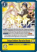 Image for Unique Emblem: Narrative Ronde (Dawn of Liberator Box Topper) (P-229 P) (Digimon Promotion Cards) - Digimon Card Game