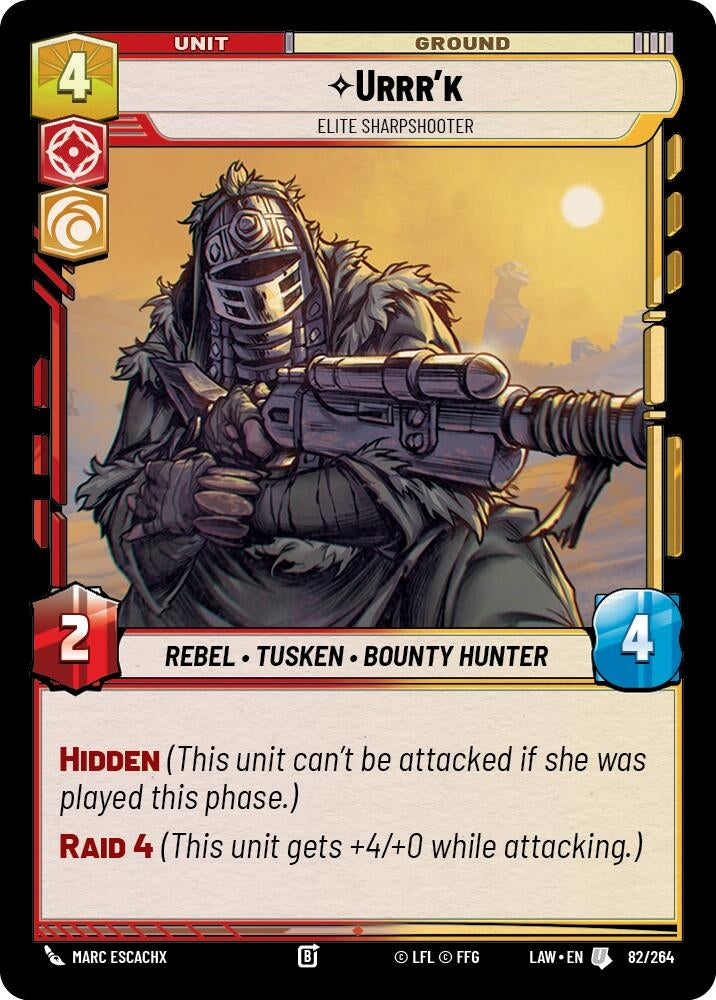 Image for Urrr'k - Elite Sharpshooter (82/264) (A Lawless Time) - Star Wars: Unlimited