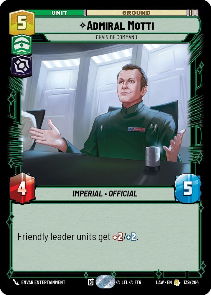 Image for Admiral Motti - Chain of Command (139/264) (A Lawless Time) - Star Wars: Unlimited