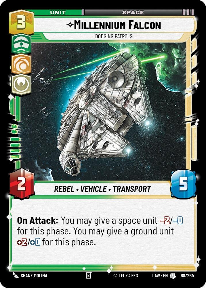 Image for Millennium Falcon - Dodgin Patrols (68/264) (A Lawless Time) - Star Wars: Unlimited