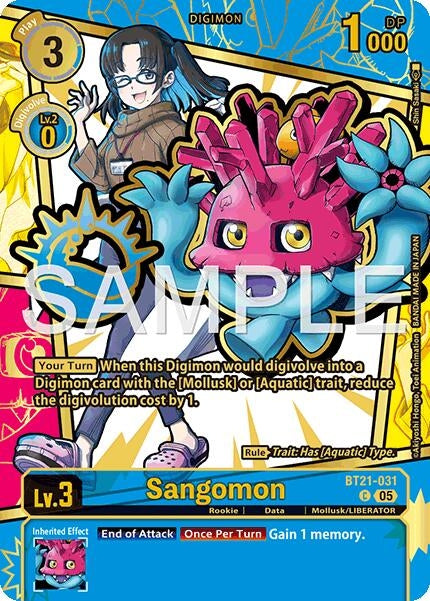 Image for Sangomon (Rare Pull) (BT21-031 C) (Dawn of Liberator) (EX-11) - Digimon Card Game