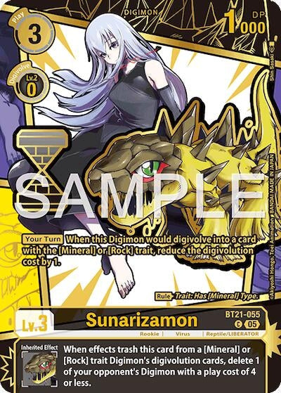 Image for Sunarizamon (Rare Pull) (BT21-055 C) (Dawn of Liberator) (EX-11) - Digimon Card Game