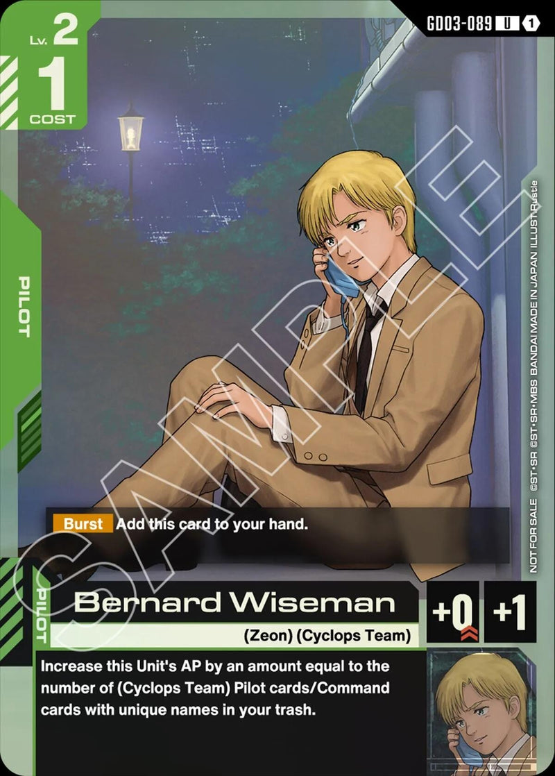 Image for Bernard Wiseman (GD03 Release Event) (GD03-089) (Gundam Promotional Cards) - Gundam Card Game