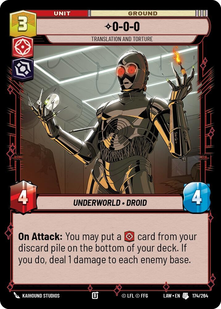Image for 0-0-0 - Translation and Torture (174/264) (A Lawless Time) - Star Wars: Unlimited