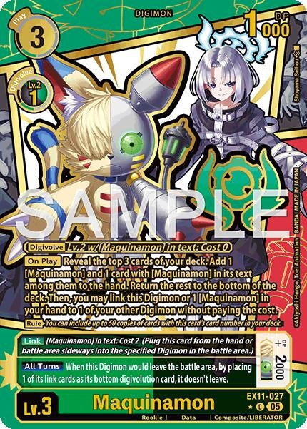 Image for Maquinamon (Rare Pull) (EX11-027 C) (Dawn of Liberator) - Digimon Card Game