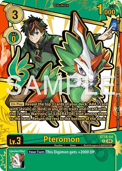 Image for Pteromon (Rare Pull) (ST18-04 R) (Dawn of Liberator) - Digimon Card Game
