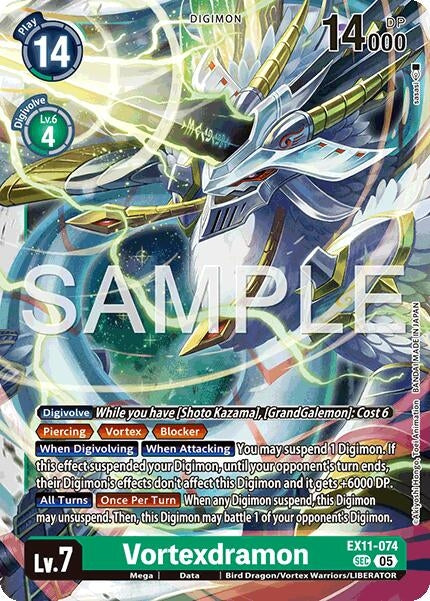Image for Vortexdramon (EX11-074 SEC) (Dawn of Liberator) (EX-11) - Digimon Card Game