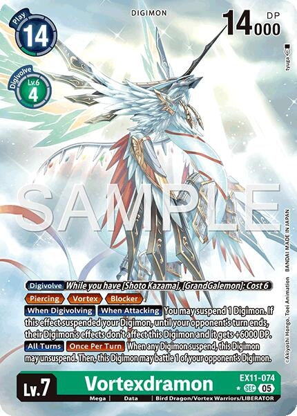 Image for Vortexdramon (Alternate Art) (EX11-074 SEC) (Dawn of Liberator) - Digimon Card Game