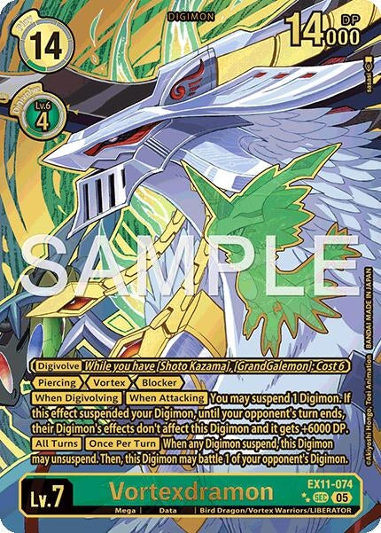 Image for Vortexdramon (Rare Pull) (EX11-074 SEC) (Dawn of Liberator) - Digimon Card Game
