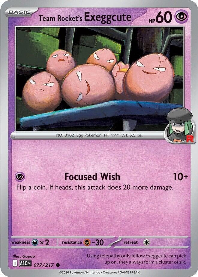 Image for Team Rocket's  exeggcute (077/217) (ME: Ascended Heroes) - Pokemon