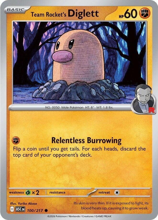 Image for Team Rocket's Diglett (100/217) (ME: Ascended Heroes) - Pokemon