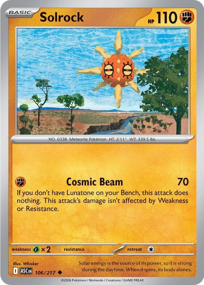 Image for Solrock (106/217) (ME: Ascended Heroes) - Pokemon