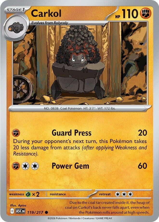 Image for Carkol (119/217) (ME: Ascended Heroes) - Pokemon