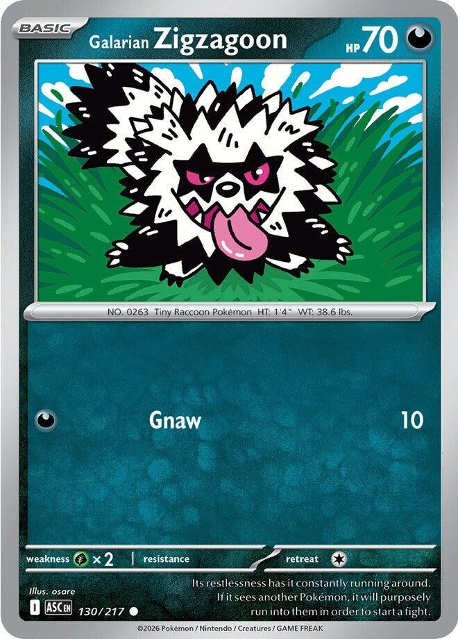 Image for Galarian Zigzagoon (130/217) (ME: Ascended Heroes) - Pokemon