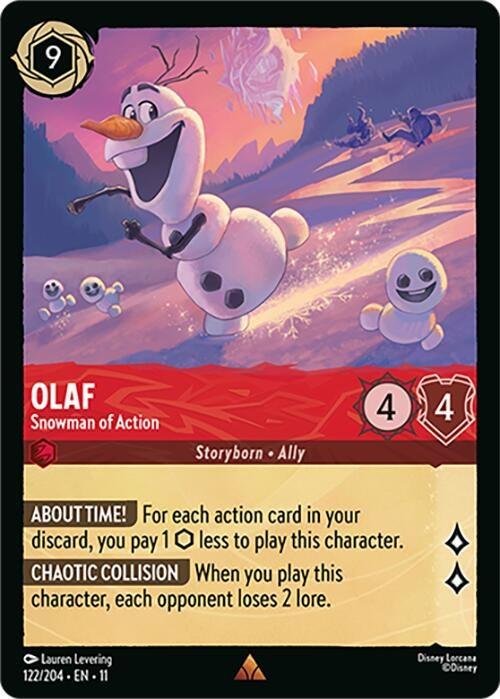 Image for Olaf - Snowman of Action (122/204) (Winterspell) - Disney Lorcana