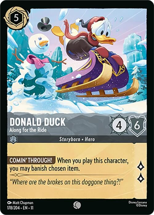 Image for Donald Duck - Along for the Ride (178/204) (Winterspell) - Disney Lorcana