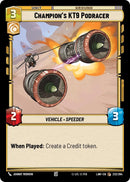Image for Champion's KT-9 Podracer (232/264) (A Lawless Time) - Star Wars: Unlimited