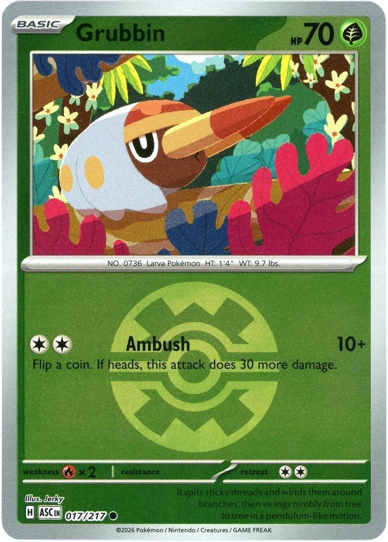 Image for Grubbin (Quick Ball) (017/217) (ME: Ascended Heroes) - Pokemon