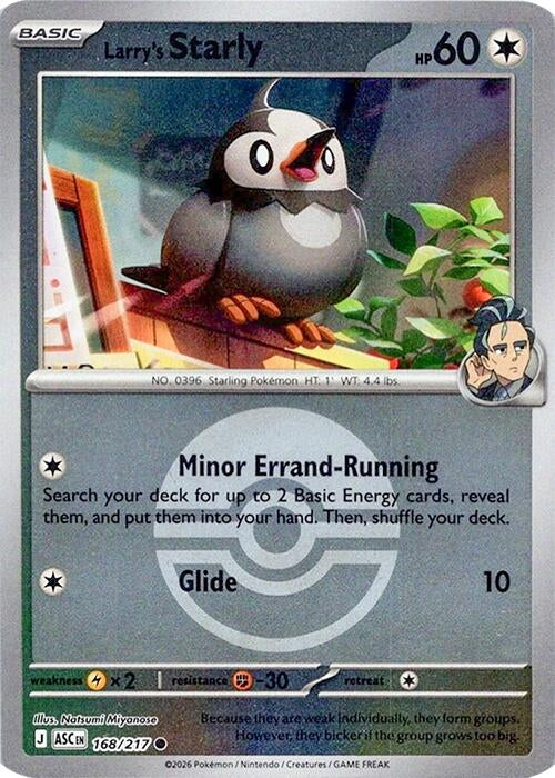 Image for Larry's Starly (Poke Ball) (168/217) (ME: Ascended Heroes) - Pokemon