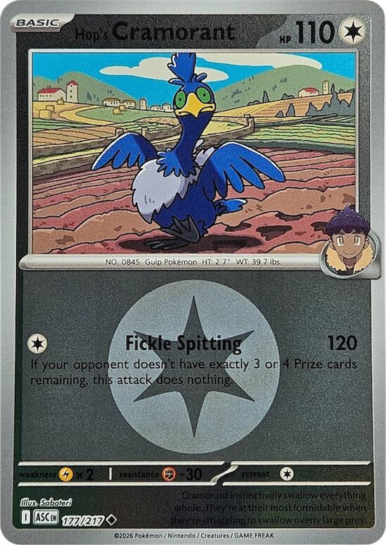 Image for Hop's Cramorant (Energy Symbol Pattern) (177/217) (ME: Ascended Heroes) - Pokemon