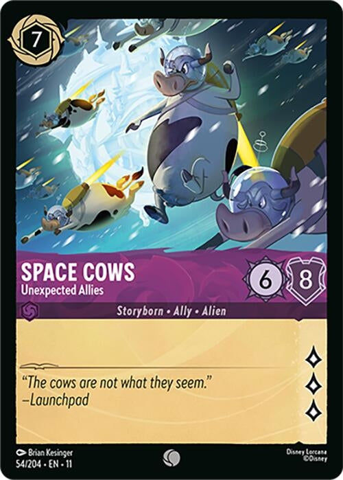 Image for Space Cows - Unexpected Allies (54/204) (Winterspell) - Disney Lorcana