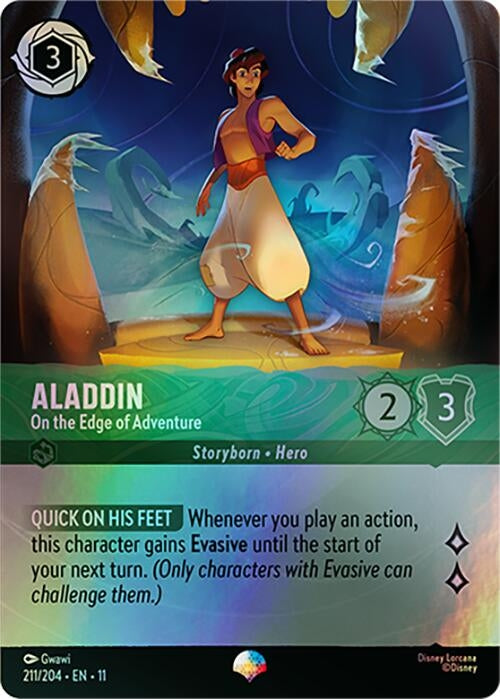 Image for Aladdin - On the Edge of Adventure (Epic) (211/204) (Winterspell) - Disney Lorcana