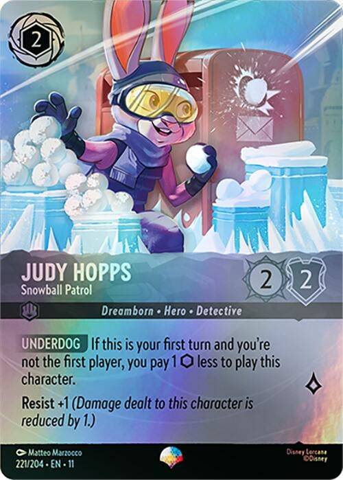 Image for Judy Hopps - Snowball Patrol (Epic) (221/204) (Winterspell) - Disney Lorcana