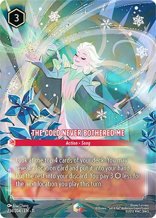 Image for The Cold Never Bothered Me (Enchanted) (234/204) (Winterspell) - Disney Lorcana