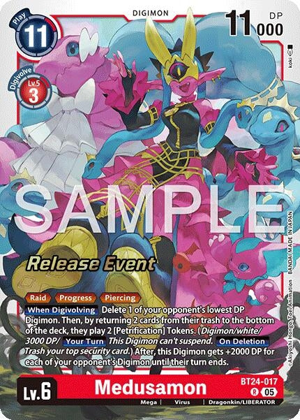 Image for Medusamon (BT24-017 R) (Time Stranger Release Event Cards) (BT-24_PR) - Digimon Card Game