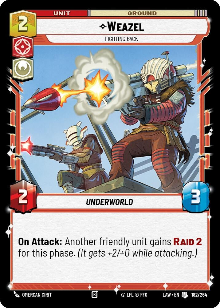 Image for Weazel - Fighting Back (182/264) (A Lawless Time) - Star Wars: Unlimited