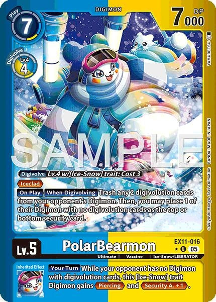 Image for PolarBearmon (Limited Foil) (EX11-016 U) (Dawn of Liberator) (EX-11) - Digimon Card Game