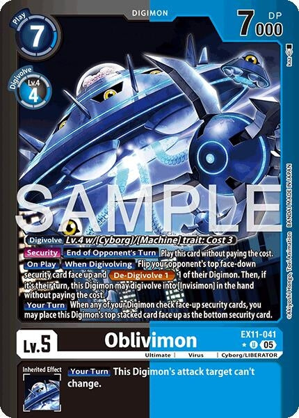 Image for Oblivimon (Limited Foil) (EX11-041 U) (Dawn of Liberator) - Digimon Card Game
