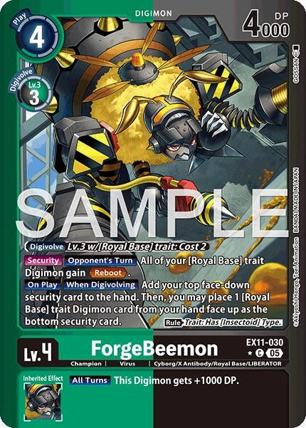 Image for ForgeBeemon (Limited Foil) (EX11-030 C) (Dawn of Liberator) (EX-11) - Digimon Card Game