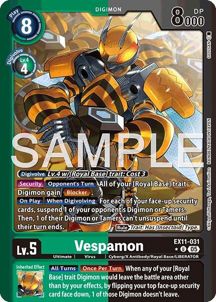 Image for Vespamon (Limited Foil) (EX11-031 U) (Dawn of Liberator) - Digimon Card Game