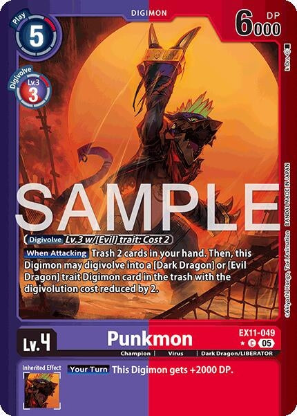 Image for Punkmon (Limited Foil) (EX11-049 C) (Dawn of Liberator) (EX-11) - Digimon Card Game