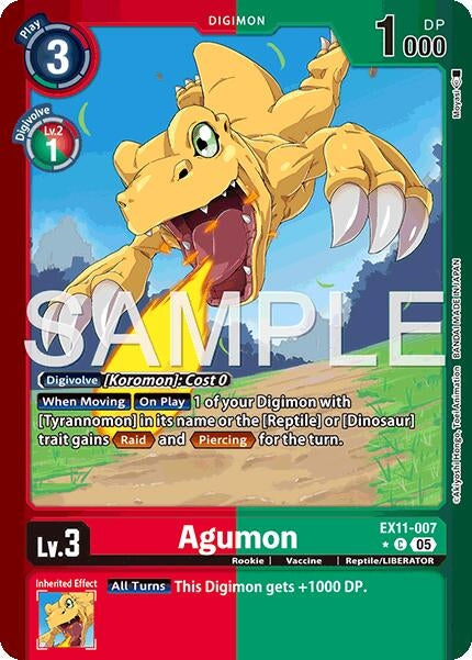 Image for Agumon (Limited Foil) (EX11-007 C) (Dawn of Liberator) - Digimon Card Game