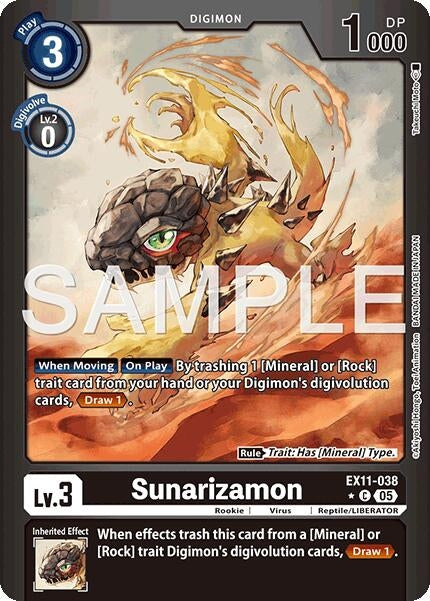Image for Sunarizamon (Limited Foil) (EX11-038 C) (Dawn of Liberator) - Digimon Card Game