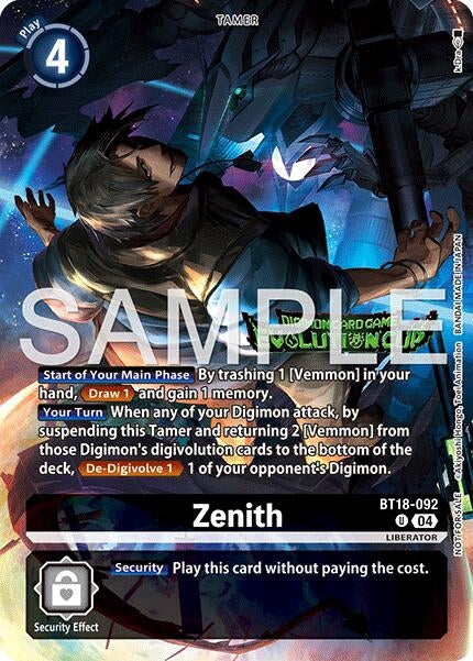 Image for Zenith (Evolution Cup 2026 Vol. 1 Winner) (BT18-092 U) (Release Special Booster 2.0) - Digimon Card Game