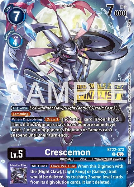 Image for Crescemon (Regionals 26-27 Season 1 Finalist) (BT22-073 U) (Cyber Eden) - Digimon Card Game