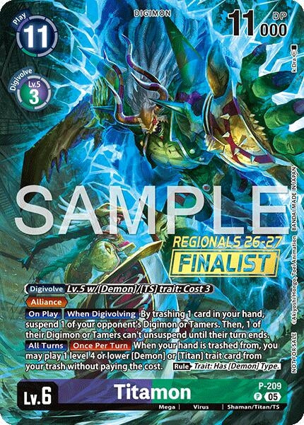 Image for Titamon (Regionals 26-27 Season 1 Finalist) (P-209 P) (Digimon Promotion Cards) - Digimon Card Game