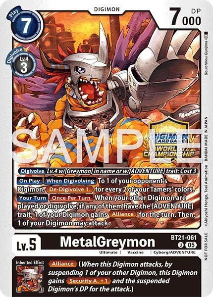 Image for MetalGreymon (World Championship 26–27 Regionals Season 1) (BT21-061 U) (World Convergence) - Digimon Card Game
