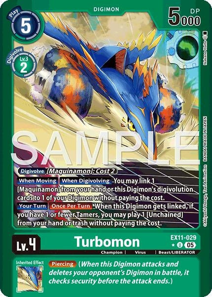 Image for Turbomon (Limited Foil) (EX11-029 U) (Dawn of Liberator) (EX-11) - Digimon Card Game
