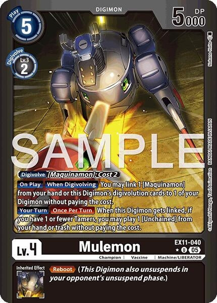 Image for Mulemon (Limited Foil) (EX11-040 U) (Dawn of Liberator) - Digimon Card Game