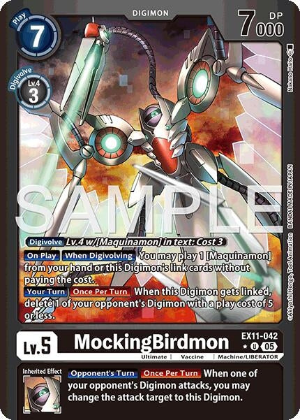 Image for MockingBirdmon (Limited Foil) (EX11-042 U) (Dawn of Liberator) - Digimon Card Game