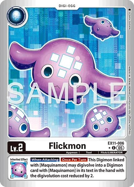 Image for Flickmon (Limited Foil) (EX11-006 C) (Dawn of Liberator) (EX-11) - Digimon Card Game