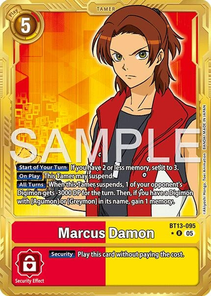 Image for Marcus Damon - BT13-095 (Gold Border) (BT13-095 R) (Advanced Booster Digimon Generation) - Digimon Card Game