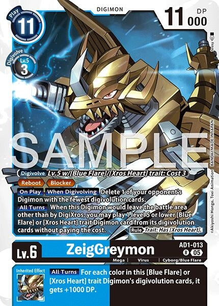 Image for ZeigGreymon (AD1-013 R) (Advanced Booster Digimon Generation) (AD-01) - Digimon Card Game