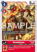 Image for Growlmon - BT19-009 (Reprint) (BT19-009 C) (Advanced Booster Digimon Generation) - Digimon Card Game