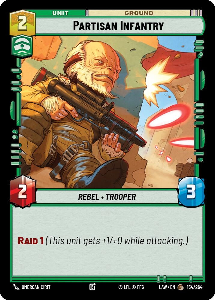 Image for Partisan Infantry (154/264) (A Lawless Time) - Star Wars: Unlimited